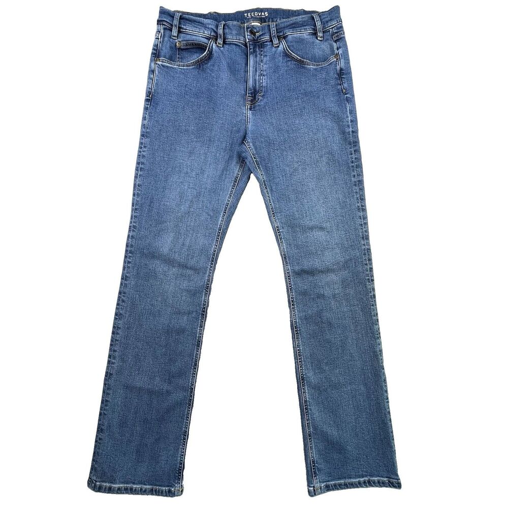 Tecovas Slim Straight Jeans Mens 32x32 Blue Denim Western Cowboy Stretch Comfort - Picture 2 of 14